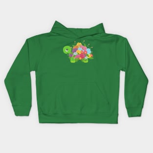 Flower turtle Kids Hoodie